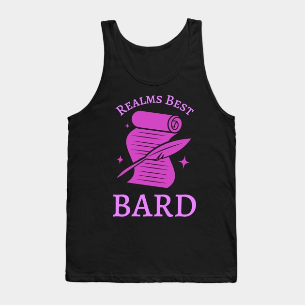 Realms Best Bard Tank Top by ArthellisCreations